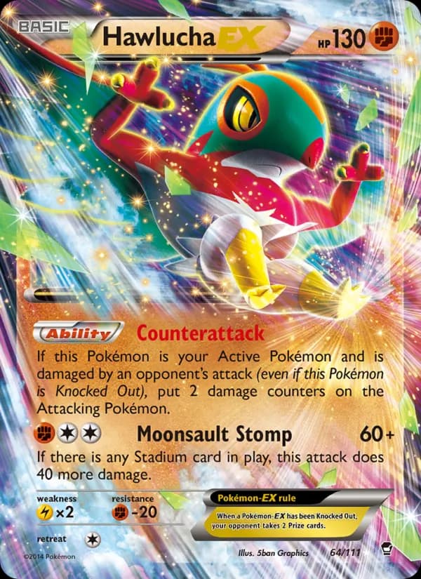 Hawlucha EX card in English