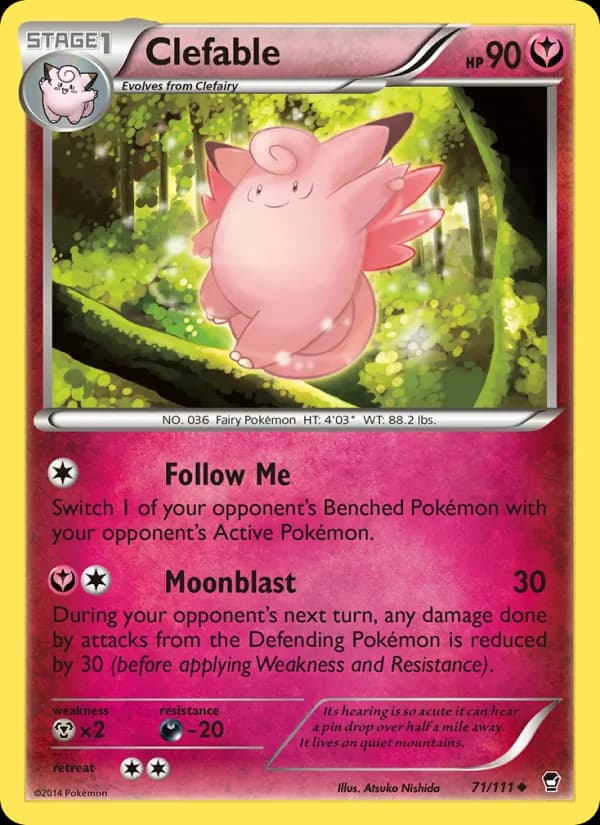 Clefable card in English