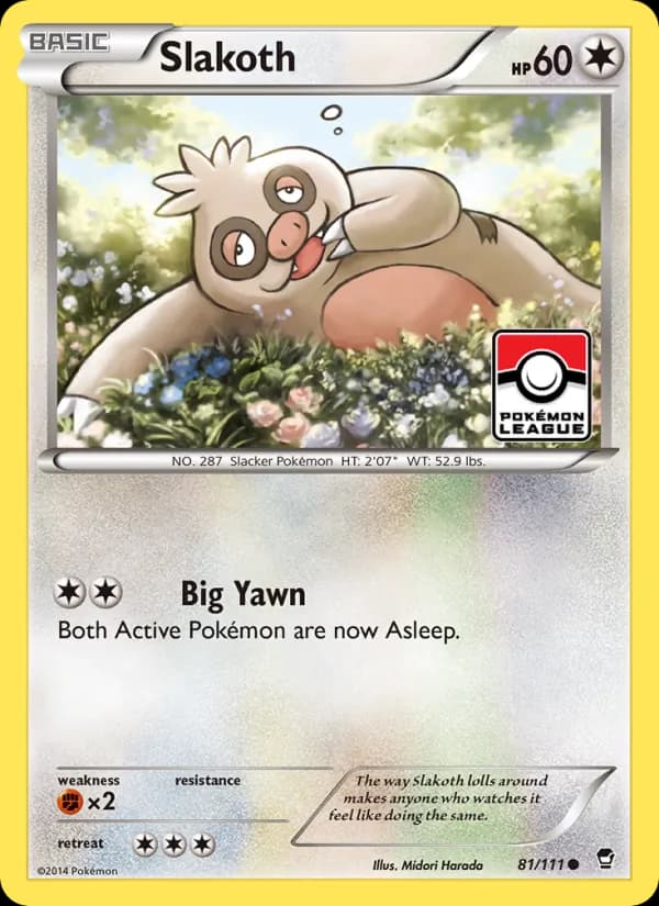 Slakoth card in English