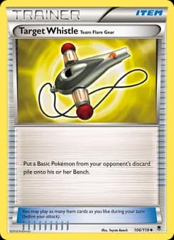Target Whistle Team Flare Gear card in English