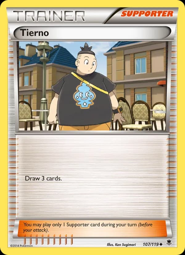 Tierno card in English