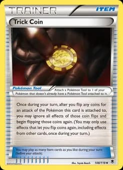 Trick Coin card in English