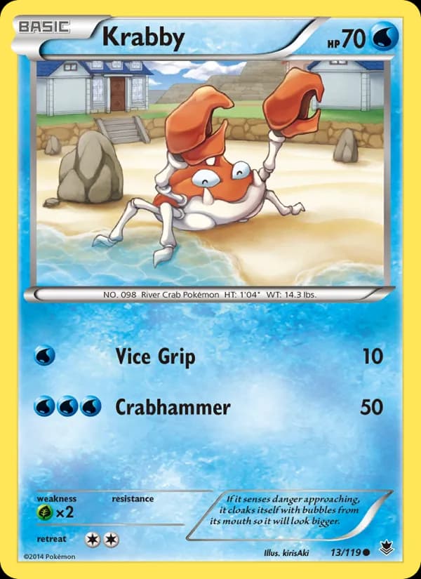 Krabby card in English