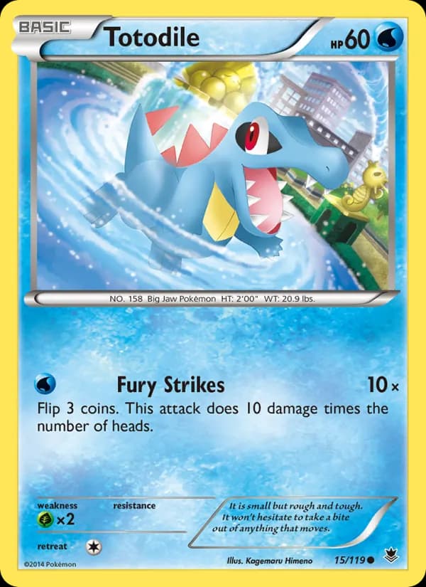 Totodile card in English