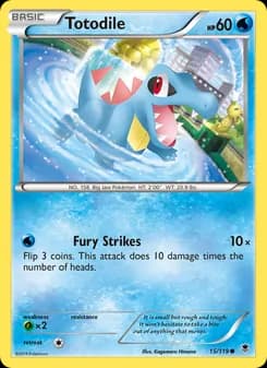 Totodile card in English