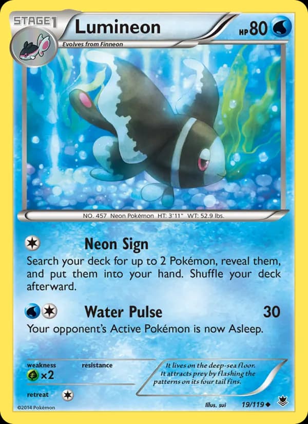 Lumineon card in English