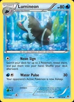 Lumineon card in English