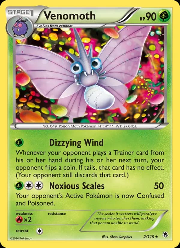 Venomoth card in English