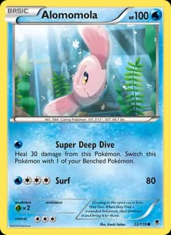 Alomomola card in English