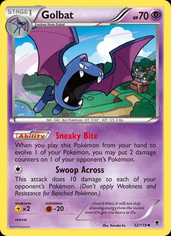 Golbat card in English