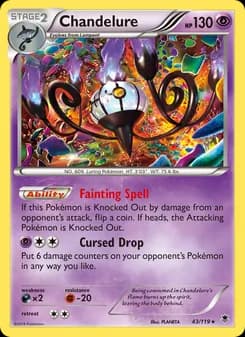 Chandelure card in English