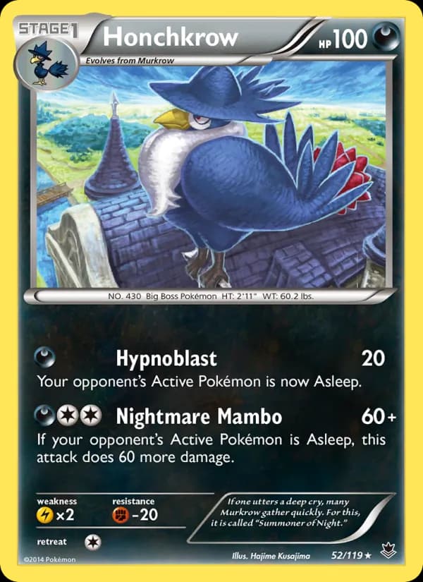 Honchkrow card in English