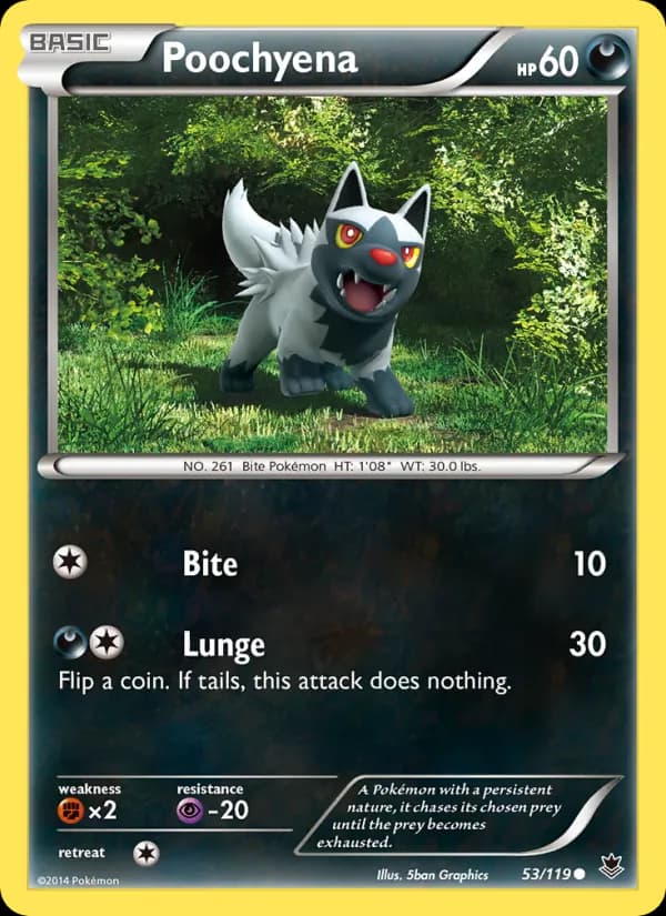 Poochyena card in English