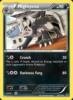 Mightyena card in English