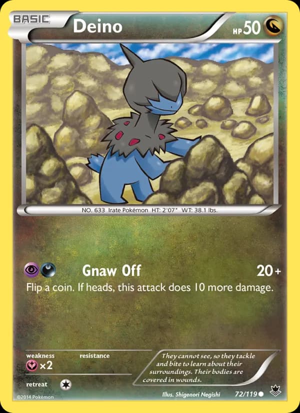 Deino card in English