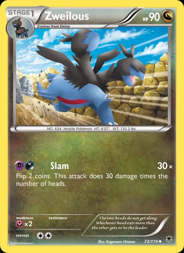 Zweilous card in English