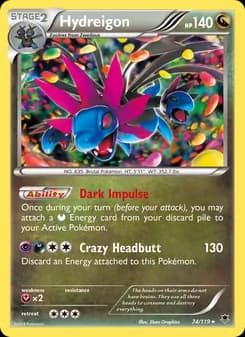 Hydreigon card in English