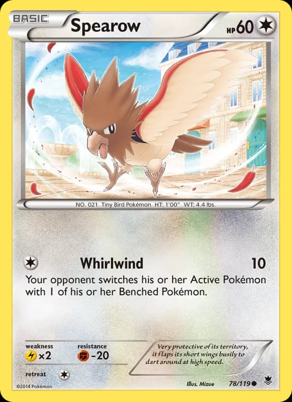 Spearow card in English