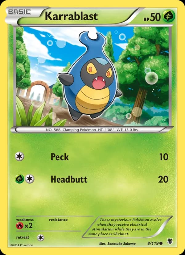 Karrablast card in English
