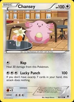 Chansey card in English