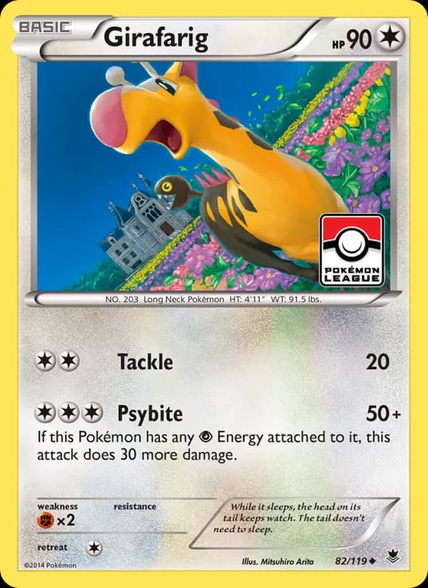 Girafarig card in English