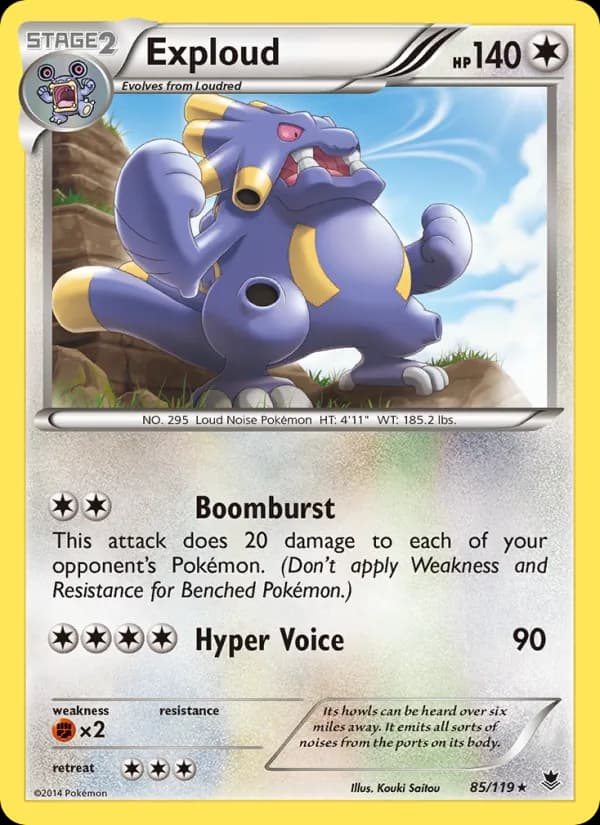Exploud card in English