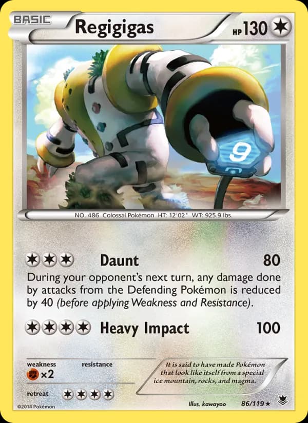 Regigigas card in English