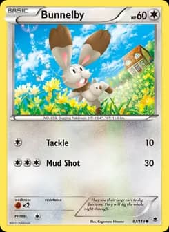 Bunnelby card in English