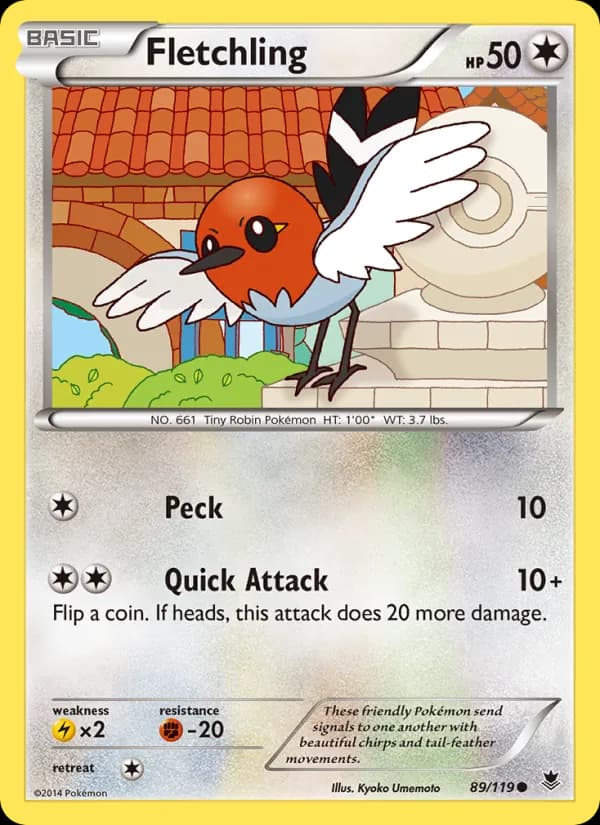 Fletchling card in English