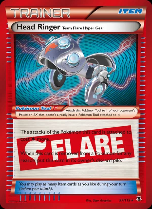 Head Ringer Team Flare Hyper Gear card in English