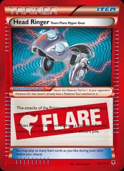 Head Ringer Team Flare Hyper Gear card in English