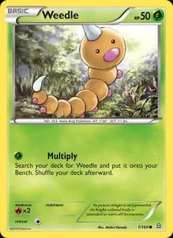 Weedle card in English