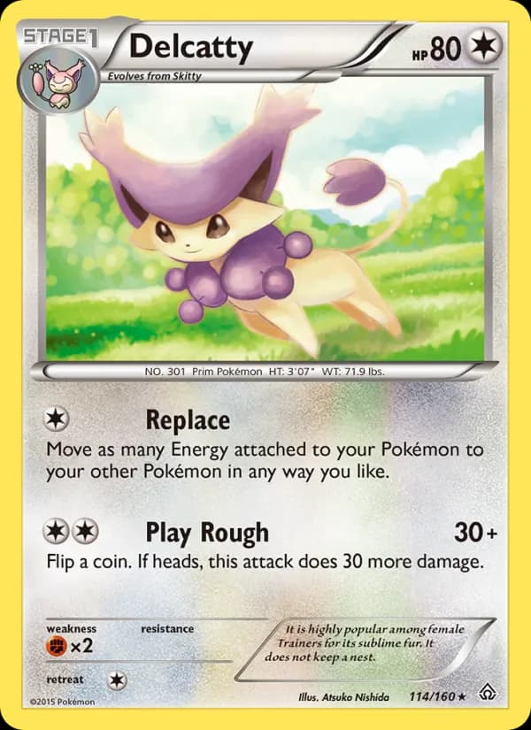 Delcatty card in English