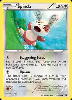 Spinda card in English