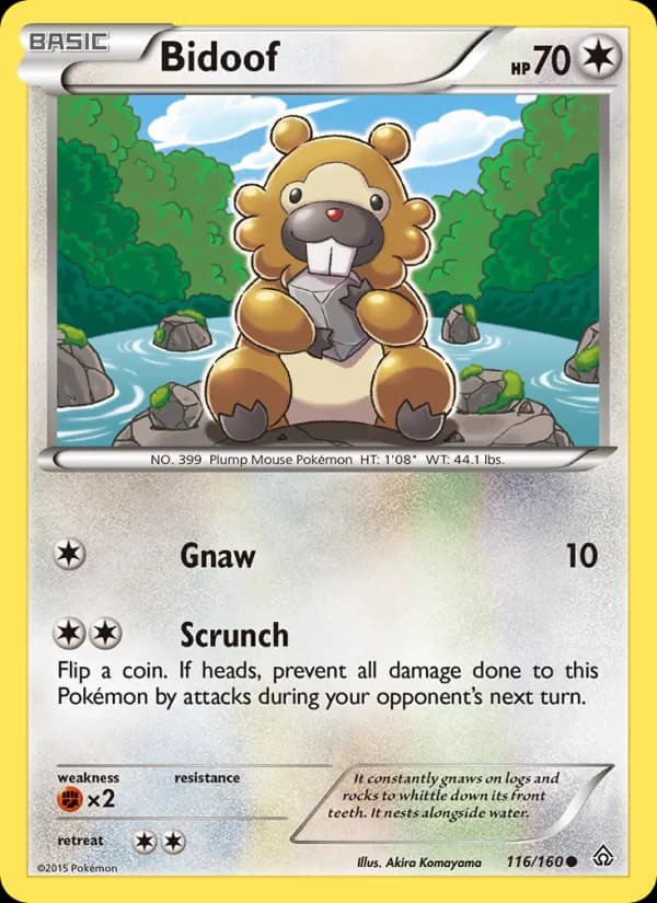 Bidoof card in English