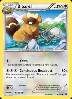 Bibarel card in English