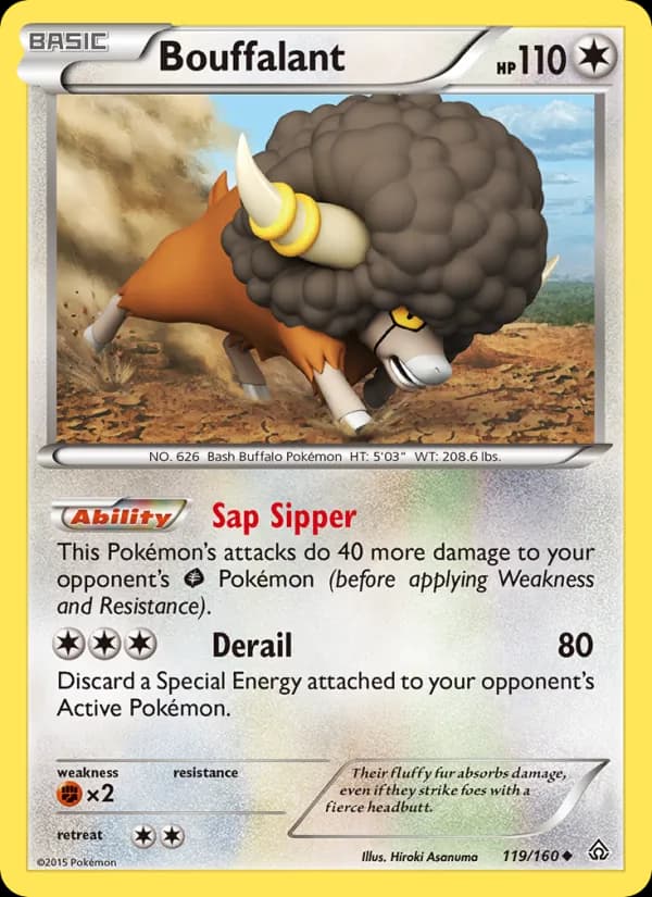 Bouffalant card in English