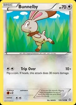 Bunnelby card in English