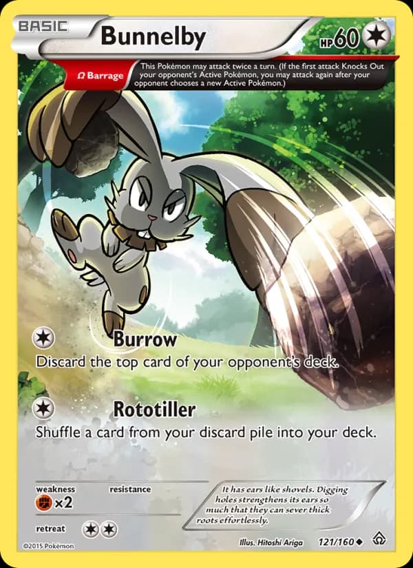 Bunnelby card in English