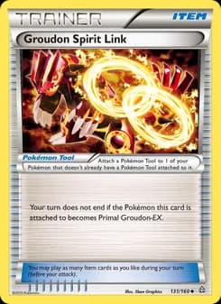 Groudon Spirit Link card in English
