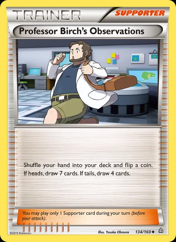 Professor Birch's Observations card in English