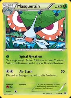 Masquerain card in English