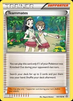 Teammates card in English