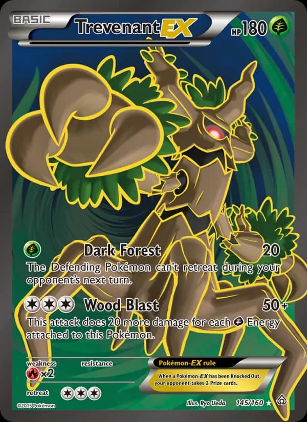 Trevenant EX card in English