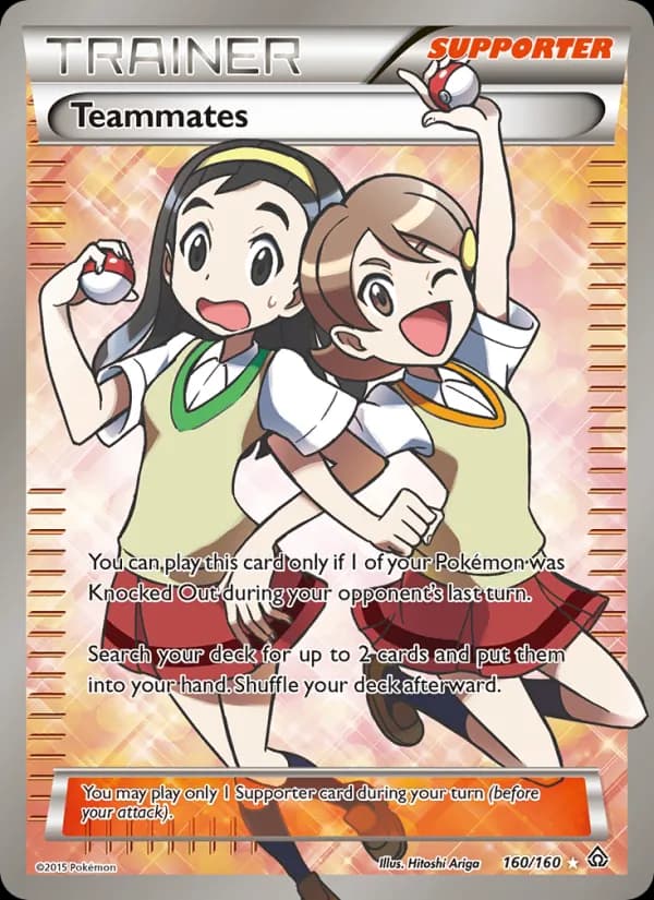Teammates card in English
