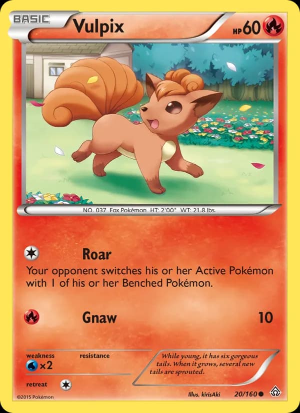 Vulpix card in English