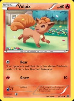 Vulpix card in English