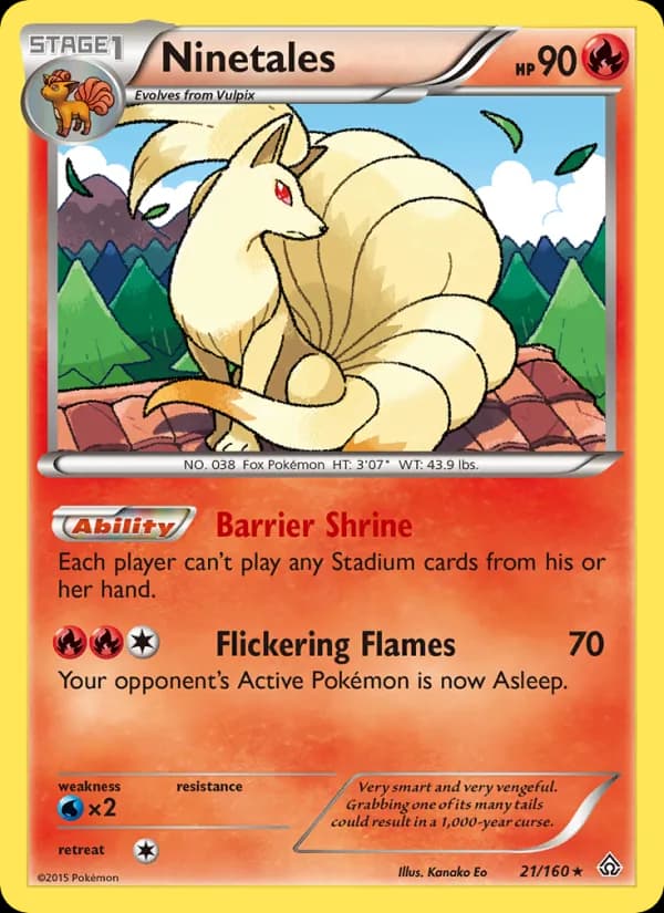 Ninetales card in English