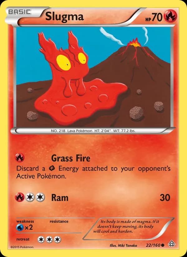 Slugma card in English