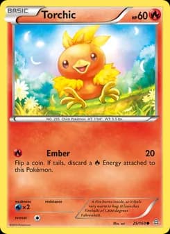 Torchic card in English